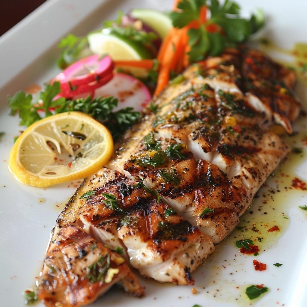 Receita de Filé de Pargo Grelhado. 1 Filé de Pargo Grelhado