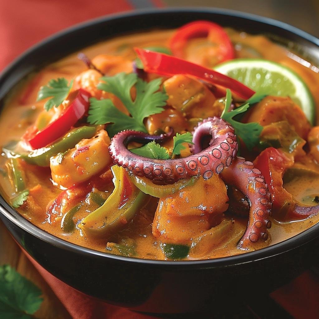 Receita de Polvo ao Curry Tailandês: Uma Viagem Gastronômica Ao Oriente. 3 Polvo ao Curry Tailandês