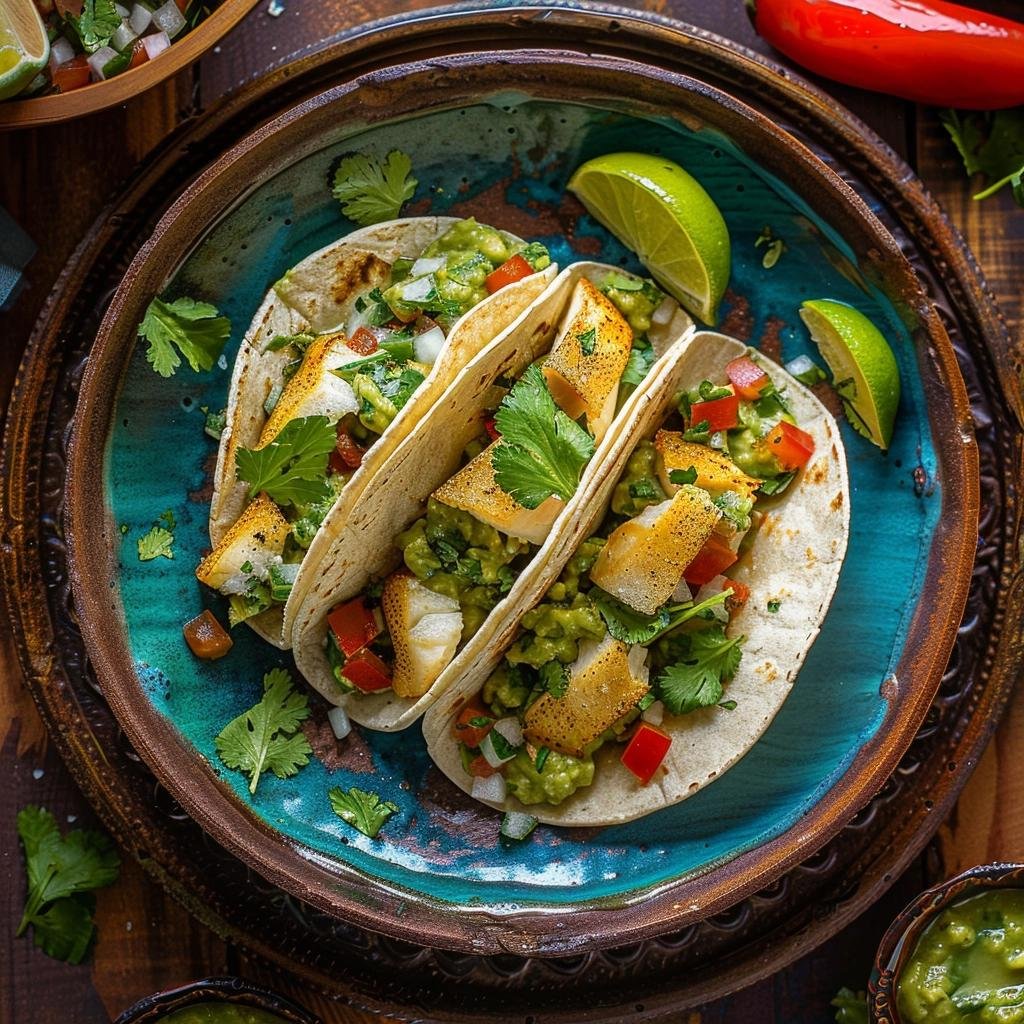 Receita de Tacos de Bagre com Molho de Abacate que vão deixar seus convidados impressionados. 2 Tacos de Bagre com Molho de Abacate