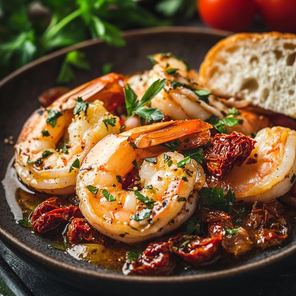 Receita de Camarão à Provençal com Tomate Seco, o segredo para uma refeição inesquecível. 2 Camarão à Provençal com Tomate Seco