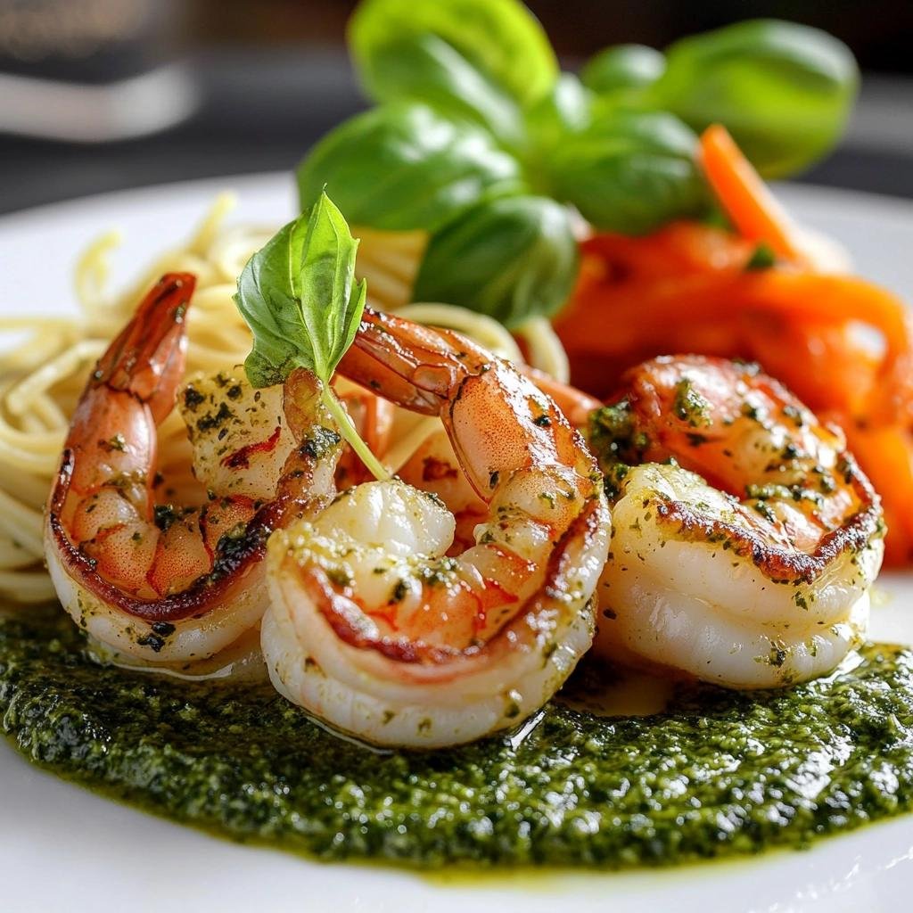 Receita de Camarão com Molho de Pesto que vai transformar suas refeições em experiências gourmet. 1 Camarão com Molho de Pesto