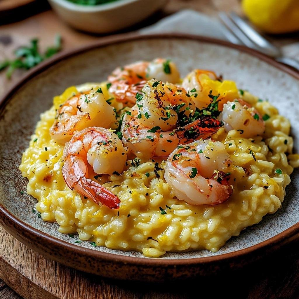 Receita de Risoto de Camarão com Limão-siciliano que vai transformar seu jantar em um festim. 2 Risoto de Camarão com Limão-siciliano