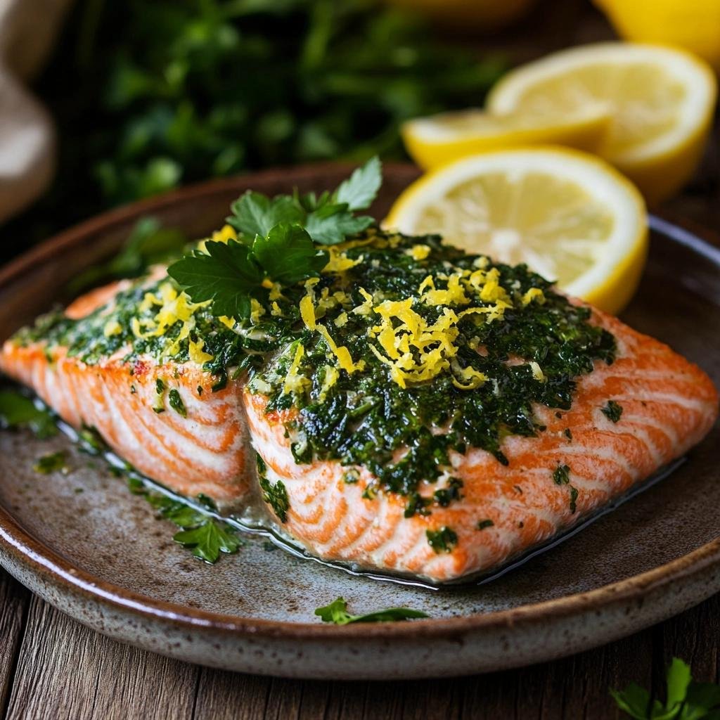 Receita de Salmão com Crosta de Ervas e Limão que vai transformar suas refeições em festins. 3 Salmão com Crosta de Ervas e Limão