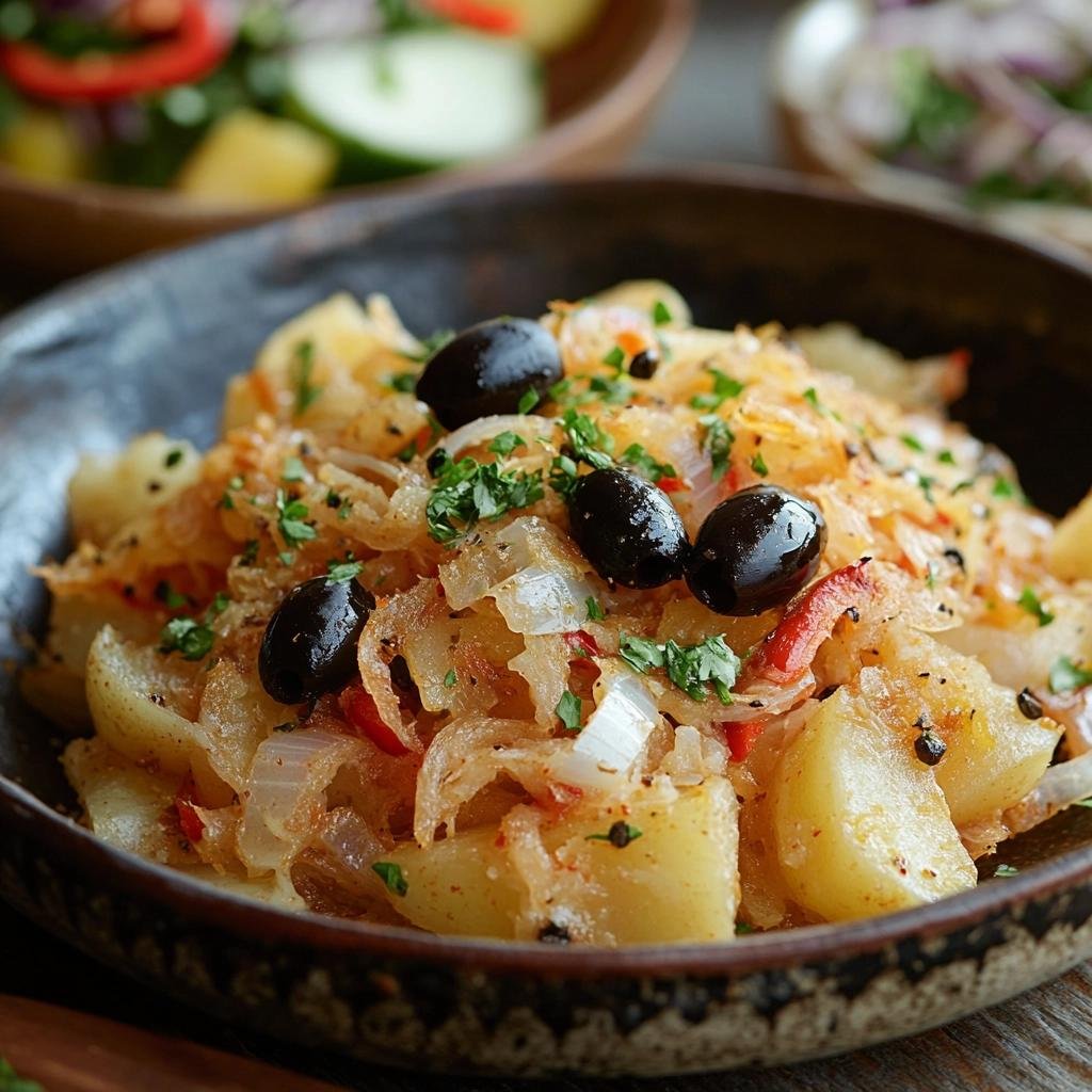 Receita de Bacalhau à Brás à Moda Brasileira com Pimentão e Azeitonas que vai te surpreender. 2 Bacalhau à Brás à Moda Brasileira com Pimentão com Azeitonas com Cebola