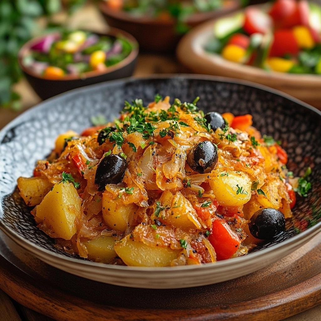 Receita de Bacalhau à Brás à Moda Brasileira com Pimentão e Azeitonas que vai te surpreender. 4 Bacalhau à Brás à Moda Brasileira com Pimentão com Azeitonas com Cebola