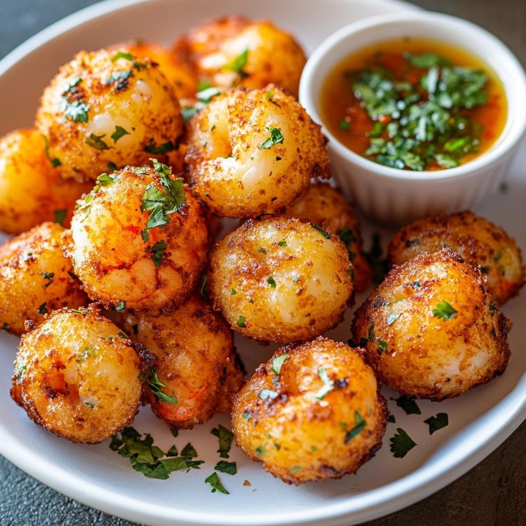 Receita de bolinho de camarão irresistível que vai surpreender seu paladar. 2 Bolinho de Camarão