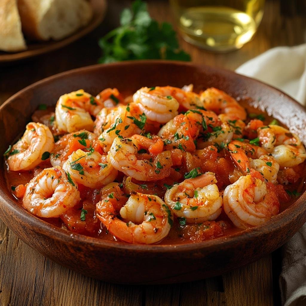 Receita de Camarão com Molho de Tomate e Vinho Branco que vai surpreender seu paladar. 2 Camarão com Molho de Tomate e Vinho Branco