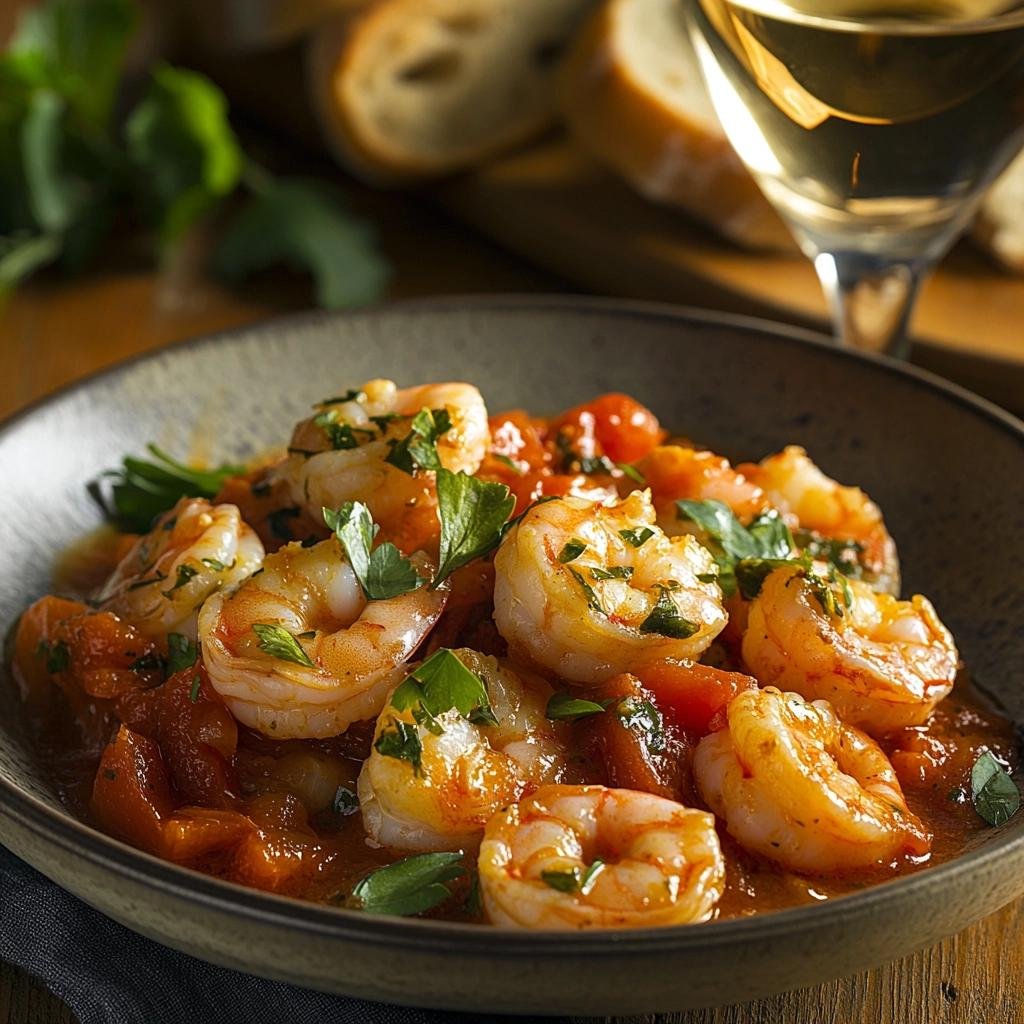 Receita de Camarão com Molho de Tomate e Vinho Branco que vai surpreender seu paladar. 4 Camarão com Molho de Tomate e Vinho Branco
