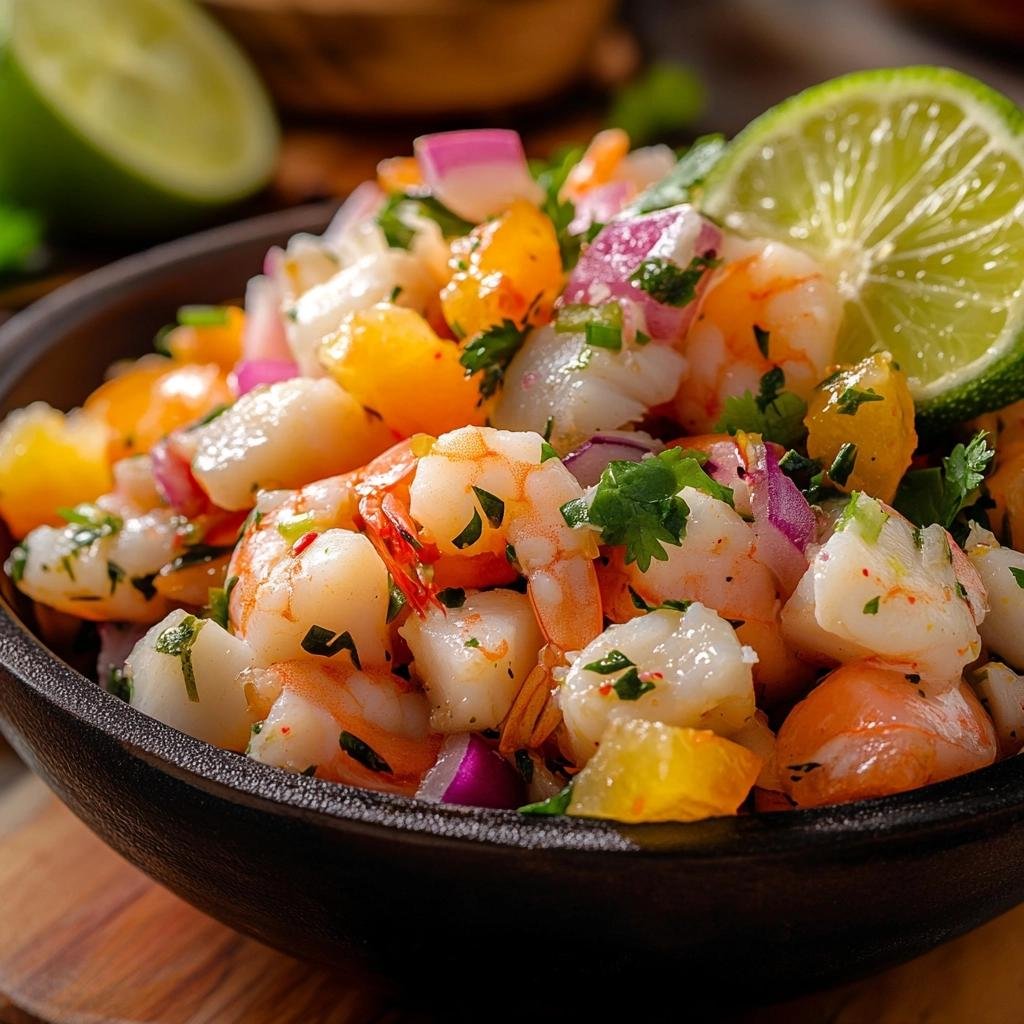 Receita de ceviche de camarão e peixe que vai surpreender seu paladar e encantar seus convidados. 2 Ceviche de Camarão e Peixe