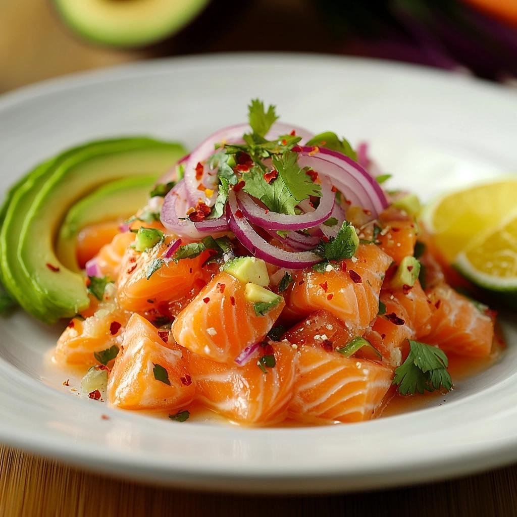 Receita de Ceviche de Salmão que vai transformar seu jeito de saborear frutos do mar. 2 Ceviche de Salmão