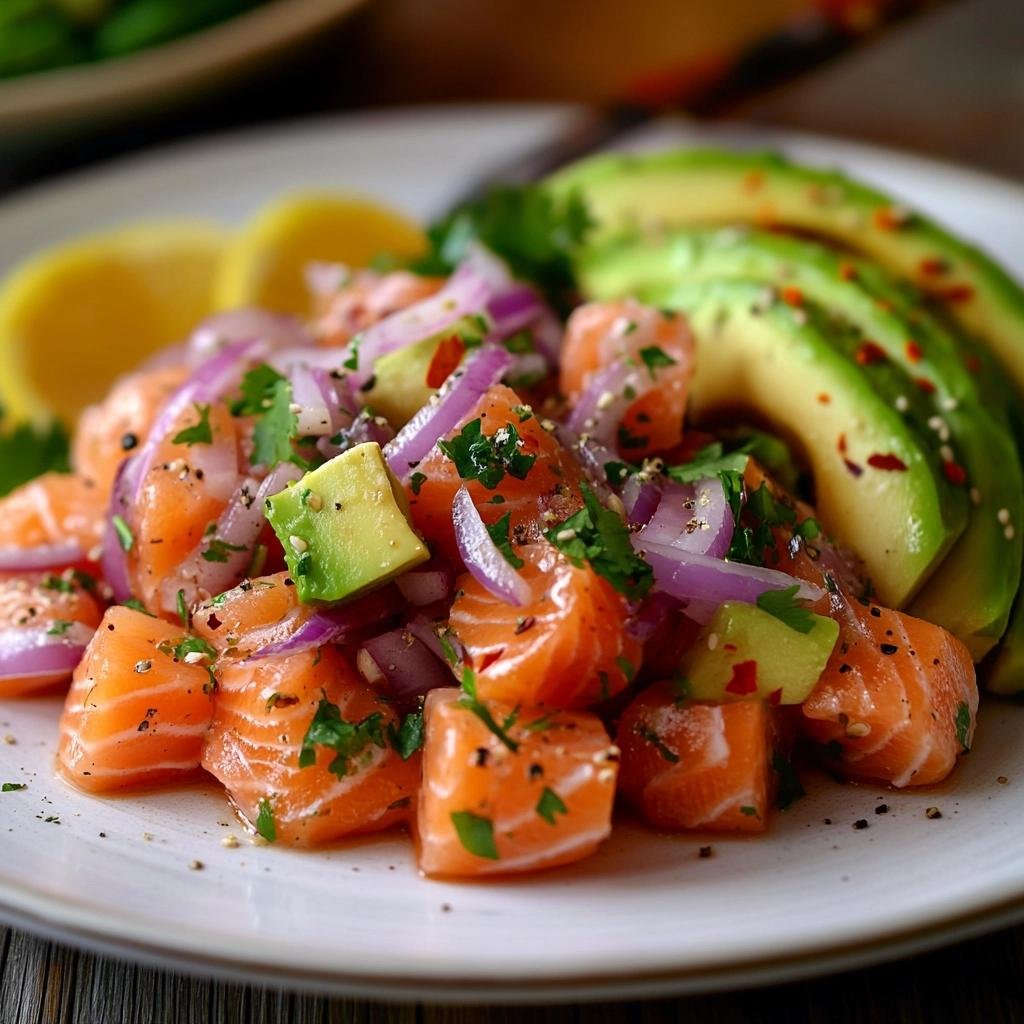 Receita de Ceviche de Salmão que vai transformar seu jeito de saborear frutos do mar. 4 Ceviche de Salmão