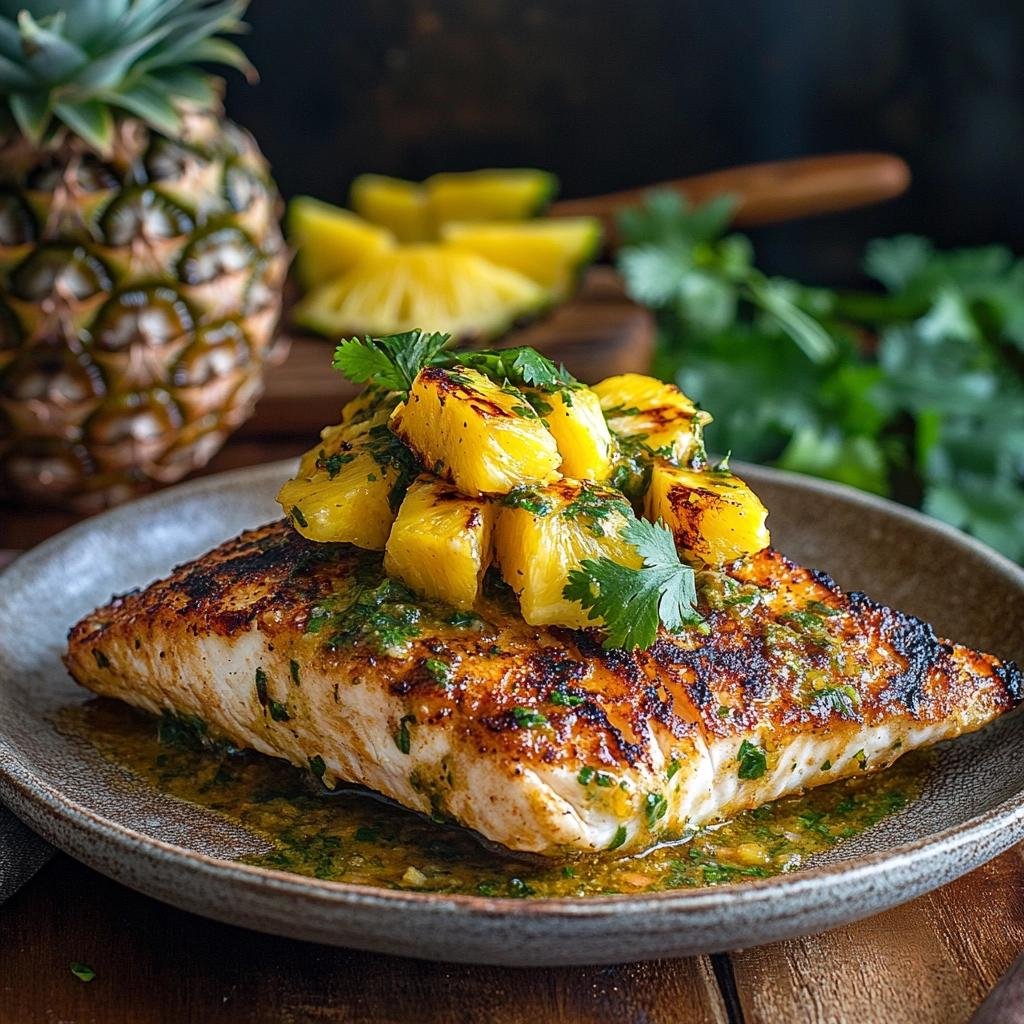 Receita de Peixe Grelhado com Molho de Abacaxi e Coentro que Vai Surpreender Seu Paladar. 2 Peixe Grelhado com Molho de Abacaxi e Coentro com Molho de Abacaxi