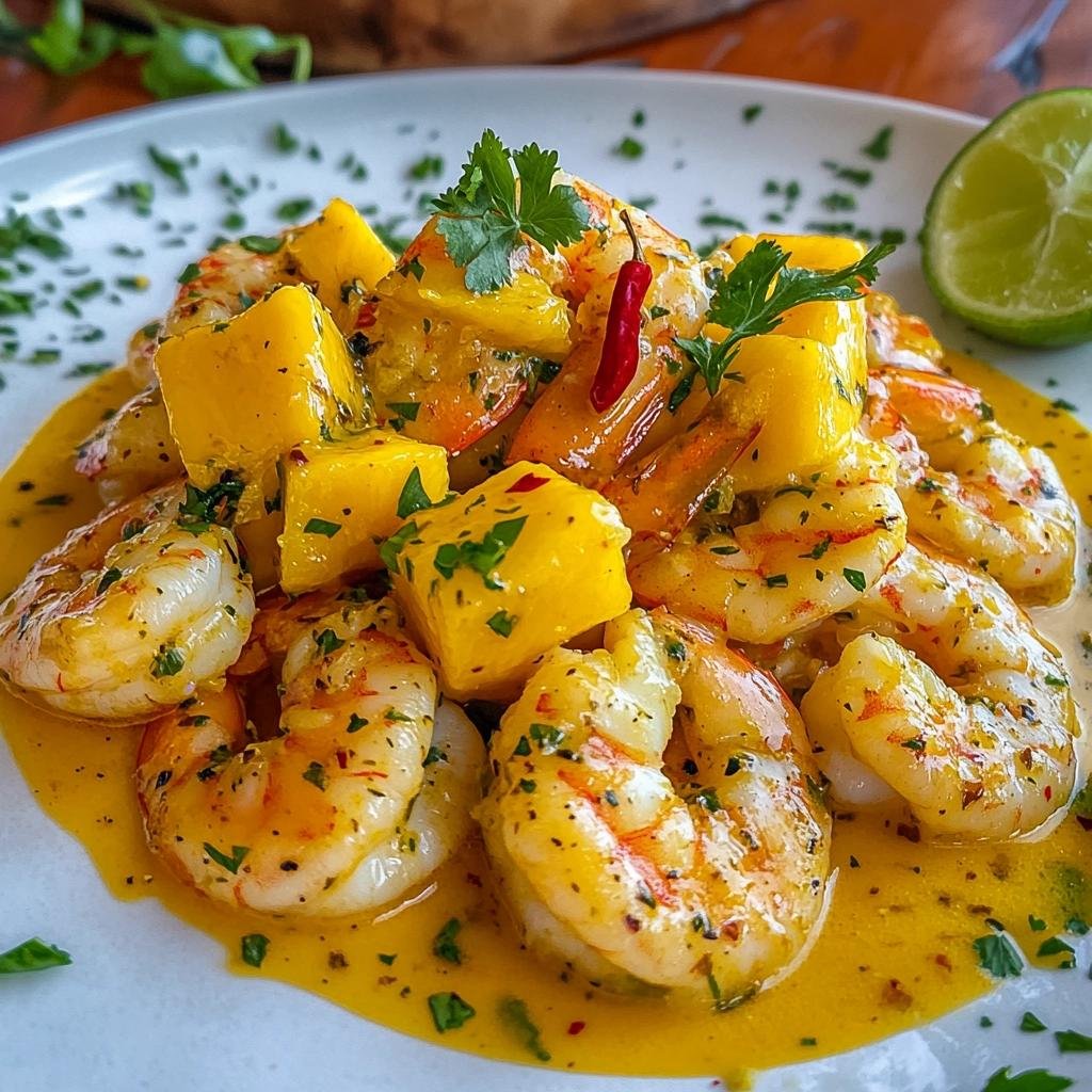 Receita de Camarões com Molho de Manga e Pimenta que vai fazer você surpreender seus convidados. 4 Camarões com Molho de Manga e Pimenta