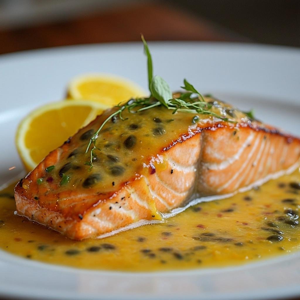 Receita de Salmão ao Molho de Maracujá que vai transformar seu jantar em uma experiência única. 1 Salmão ao Molho de Maracujá