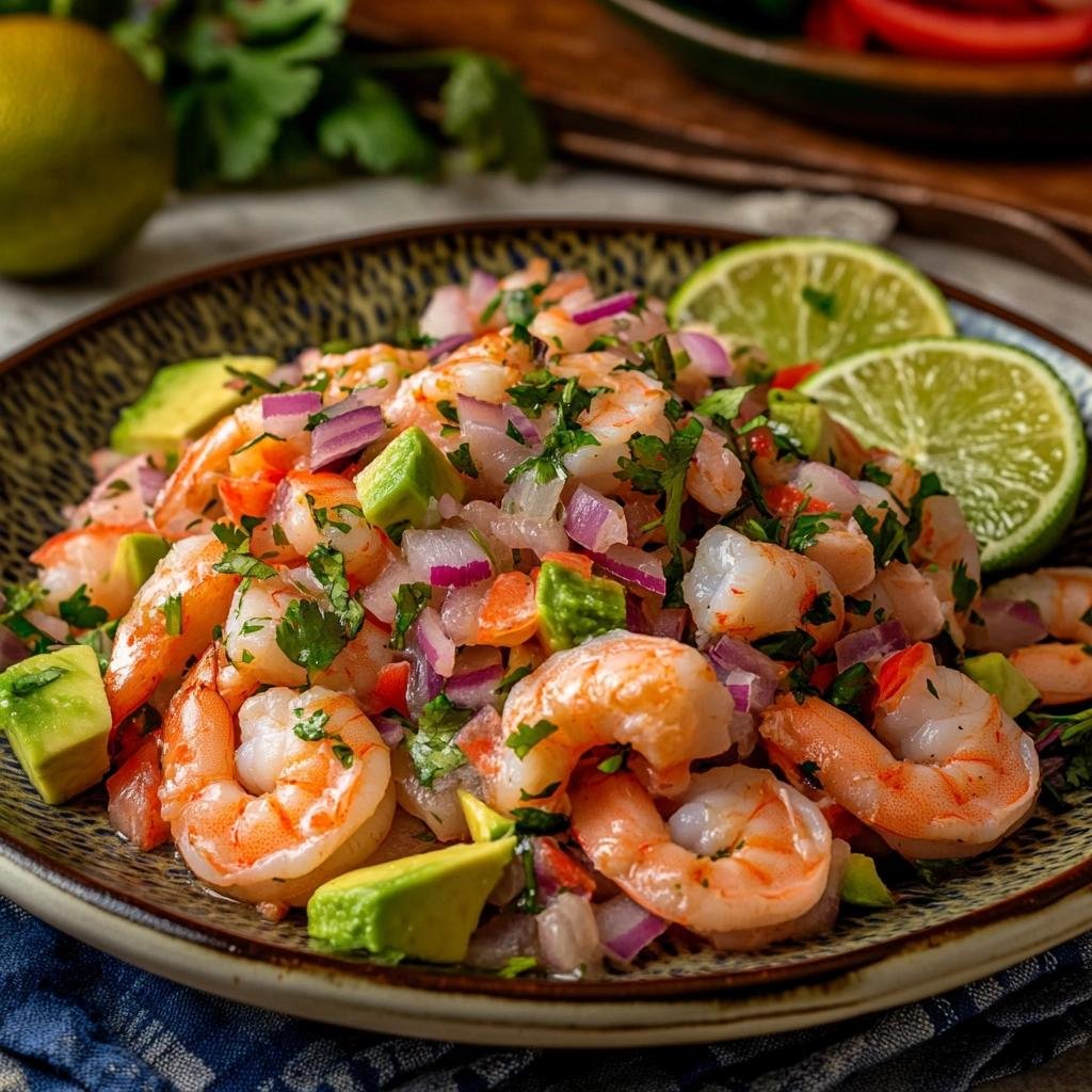 Receita de Ceviche de Salmão e Camarão que vai transformar suas refeições de verão. 1 Ceviche de Salmão e Camarão