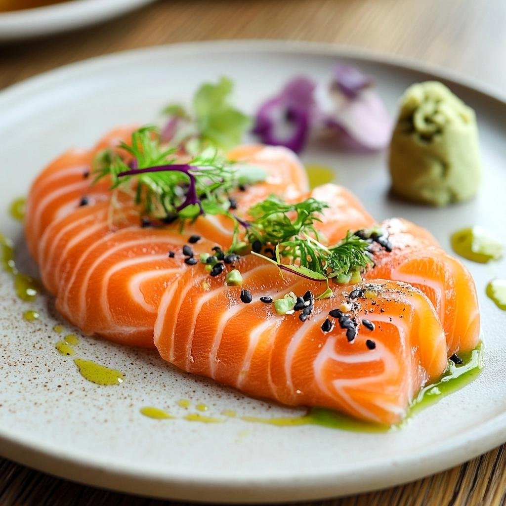 Receita de Sashimi de Salmão que vai transformar sua refeição em uma experiência gourmet. 1 Sashimi de Salmão
