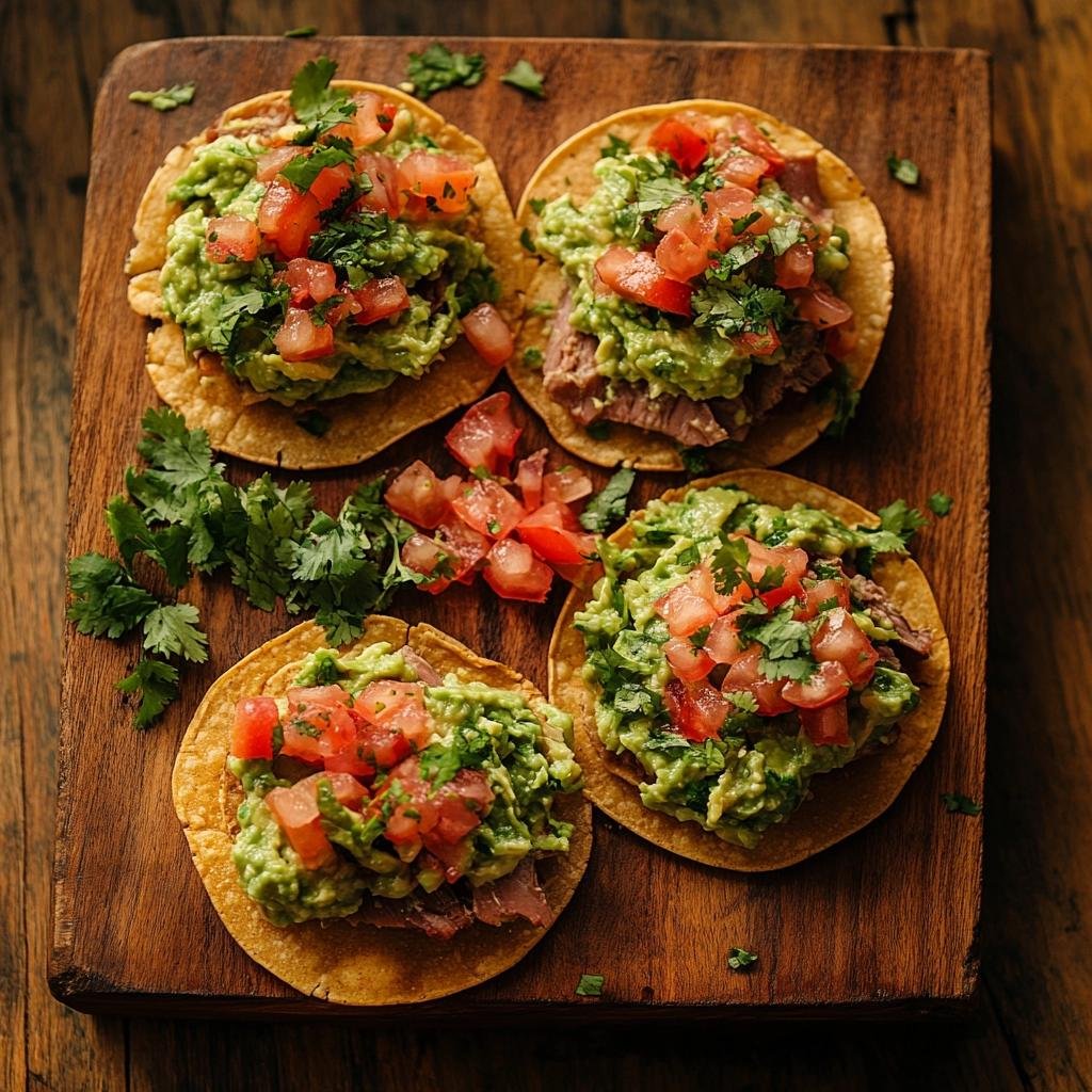 Receita de Tostadas de Atum com Guacamole que vão transformar seu lanche em um festival de sabores. 1 Tostadas de Atum com Guacamole